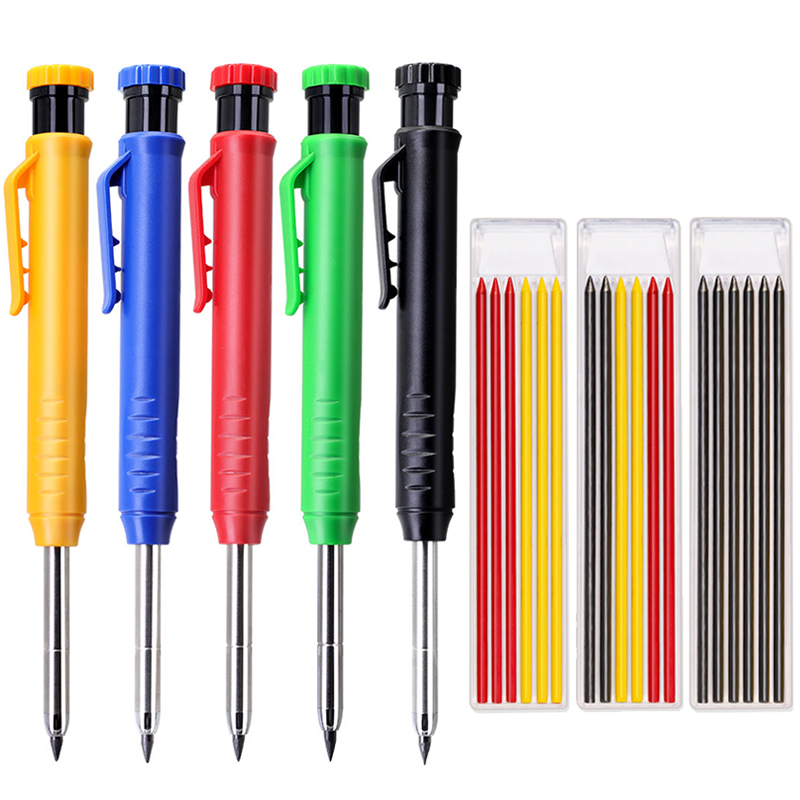 Staedtler Pencil Lumocolor - Solide timmermanspotloodset Houtbewerkingsgereedschap Vulpotlood 3-kleuren Navulling