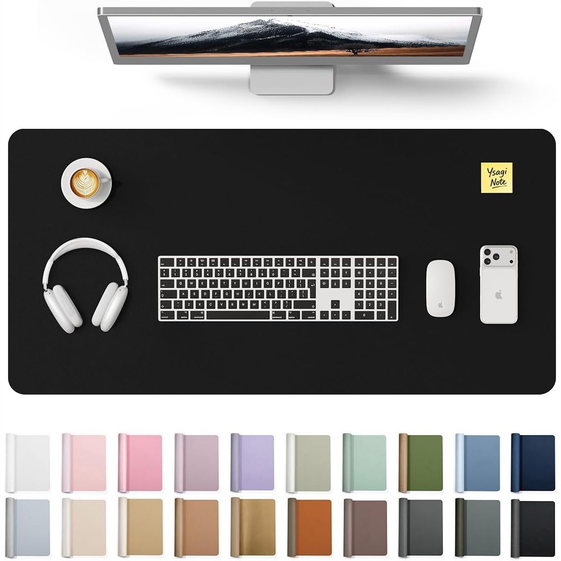 Leather Desk Pad - Grote bureau-onderlegger van PU-leer voor kantoor