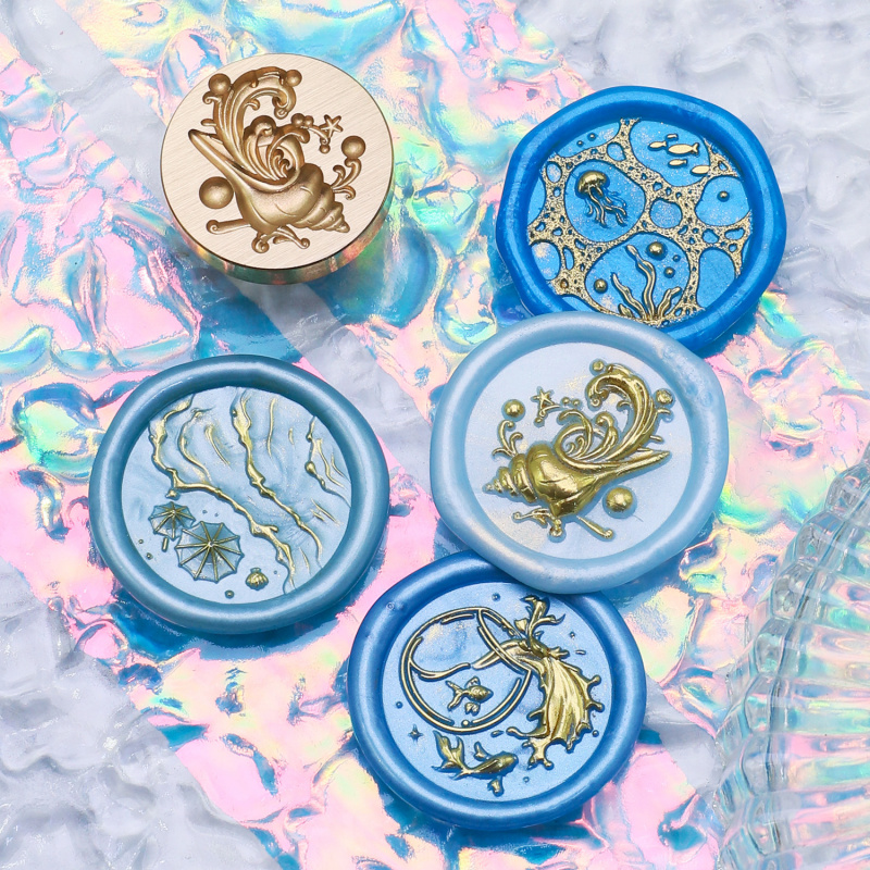 Wax Seal Stamp Set - Water Flower Relief Series Lakzegel Stempel