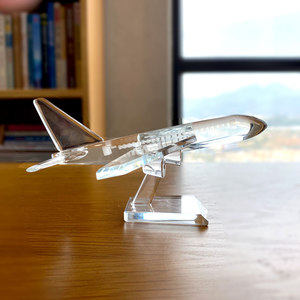 Paper Weight Crystal - Clear Crystal Leuke Vliegtuigen Beeldjes Glas