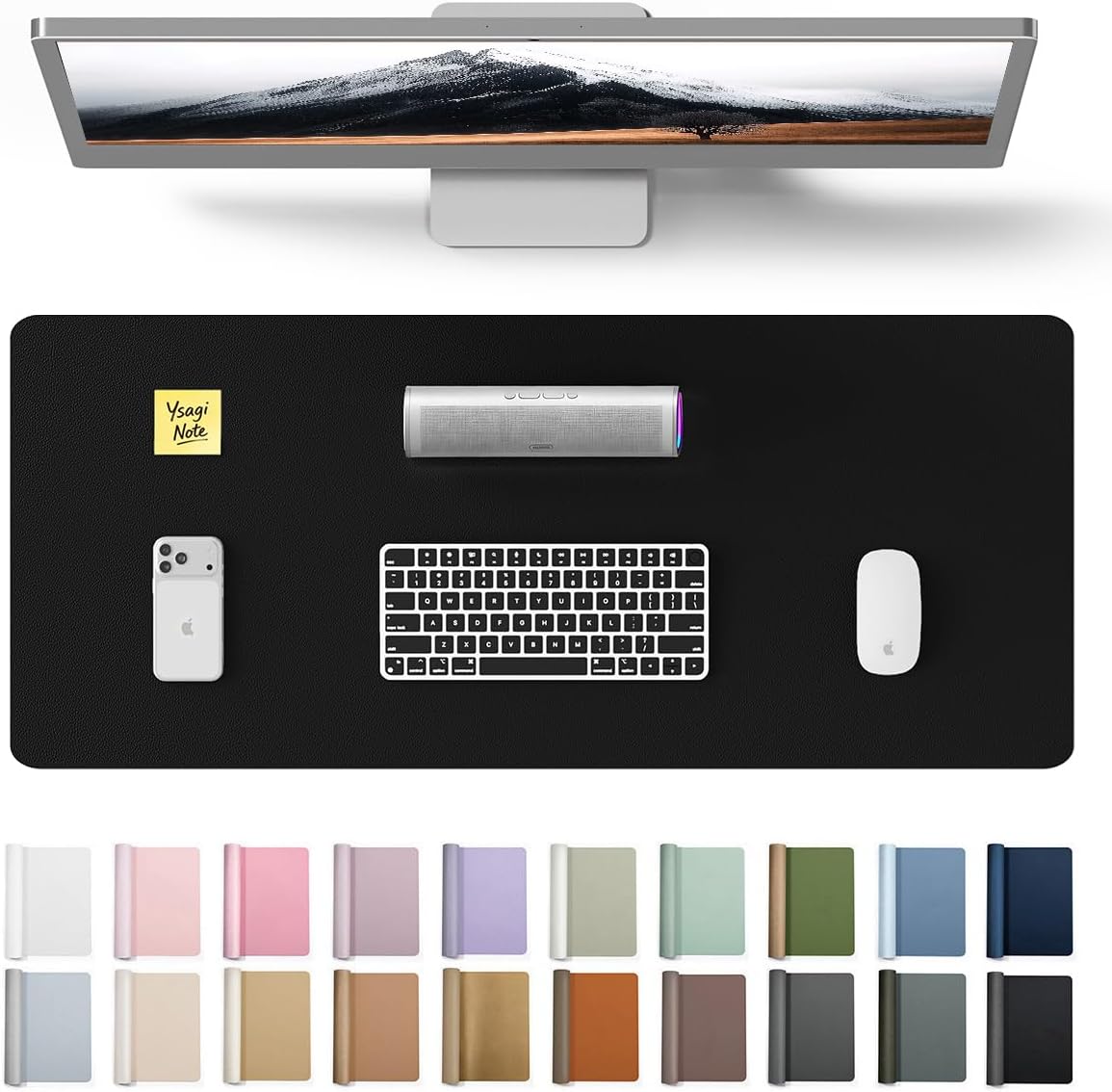 Leather Desk Pad - Grote leren bureau-onderlegger 23,6x13,8 inch, PU