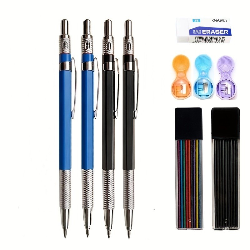 Staedtler Pencil Lumocolor - 2.0mm Vulpotlood Set Zwart/Kleur Lood Refill