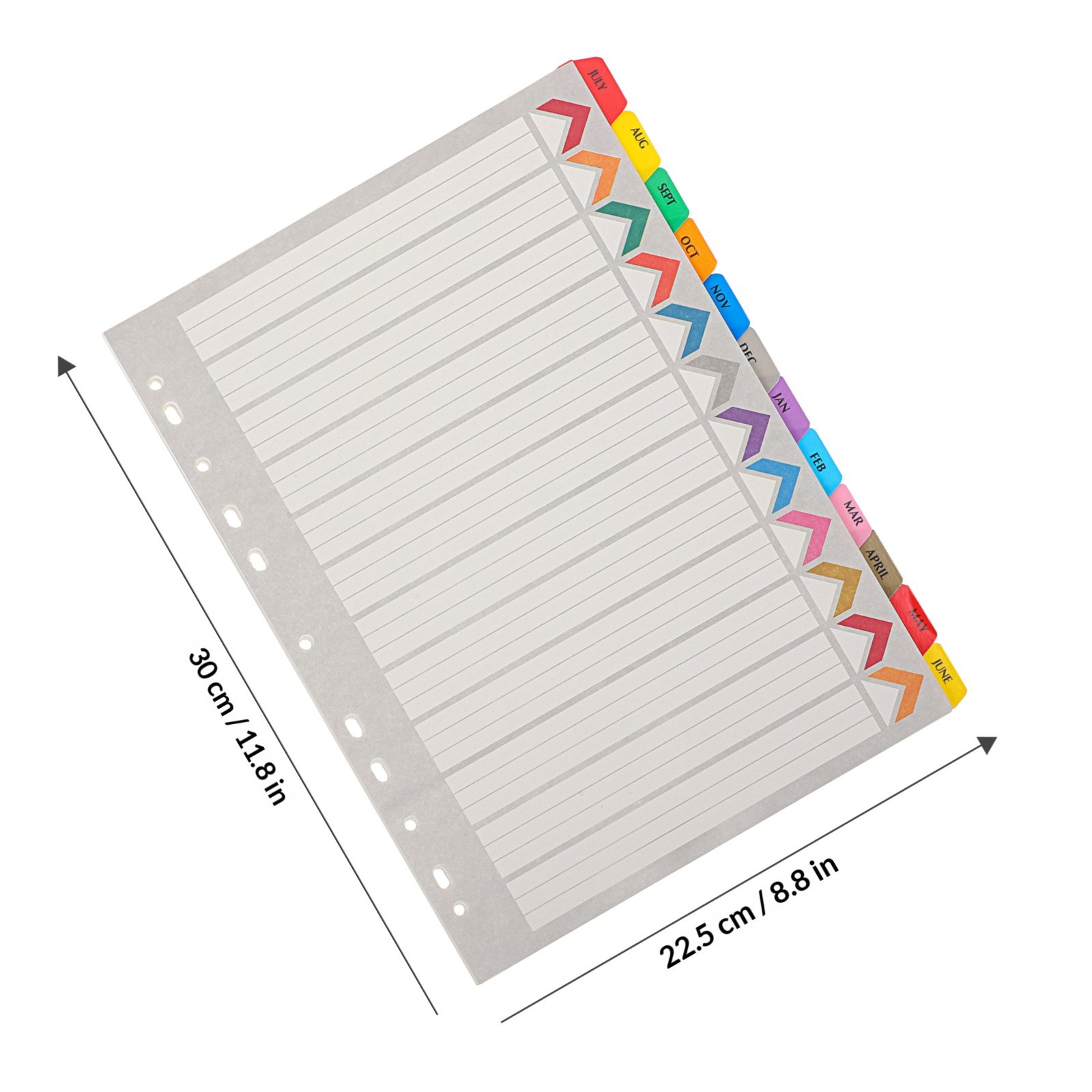 12 vellen binder-indelingsblad - Tab Divider A4 recensie en prijs