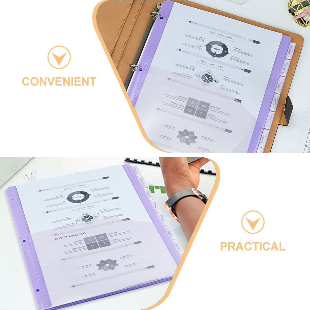 2 sets transparante PP A4 ring - Tab Divider A4 recensie en prijs