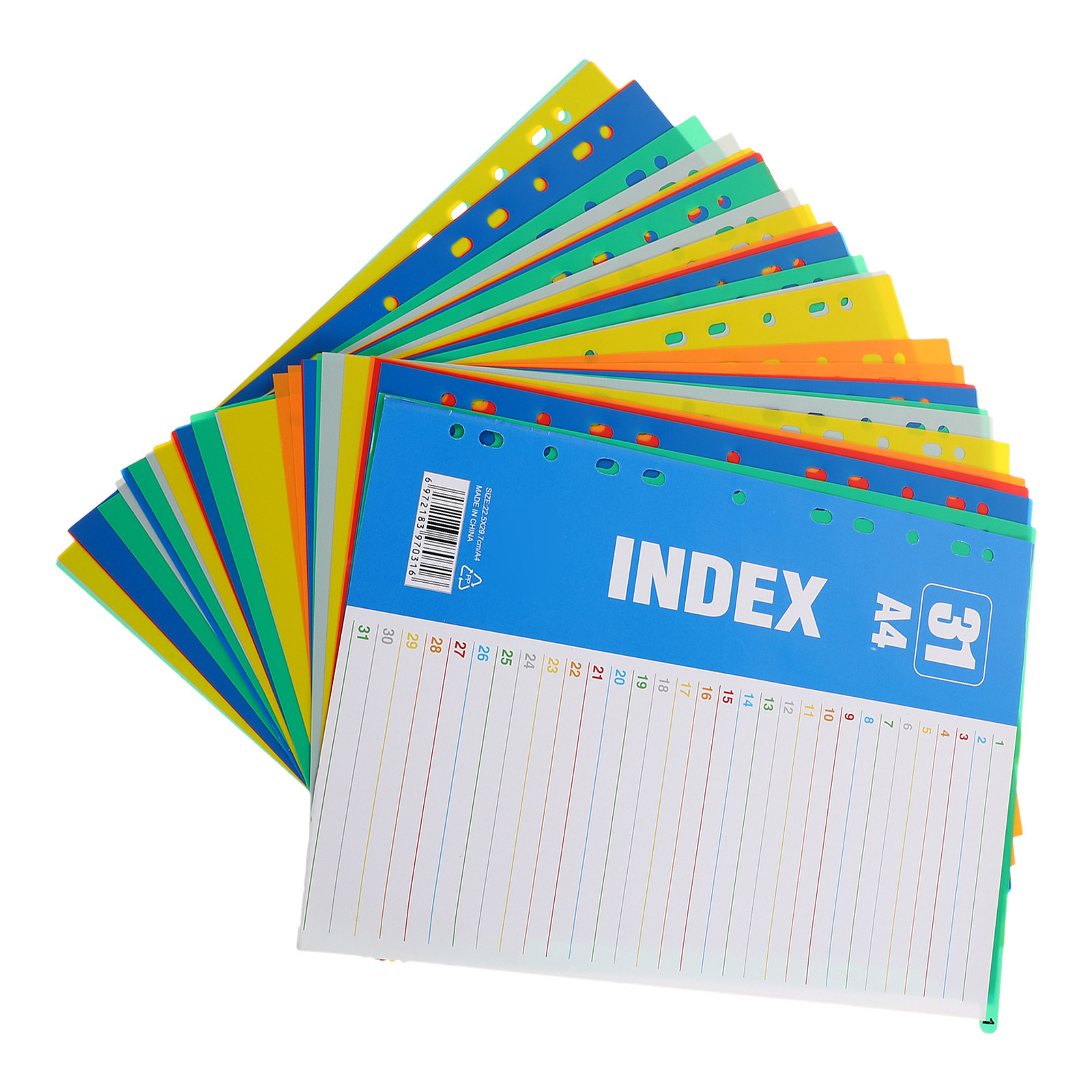 1 set A4 11-gaats plastic inde - Tab Divider A4 recensie en prijs