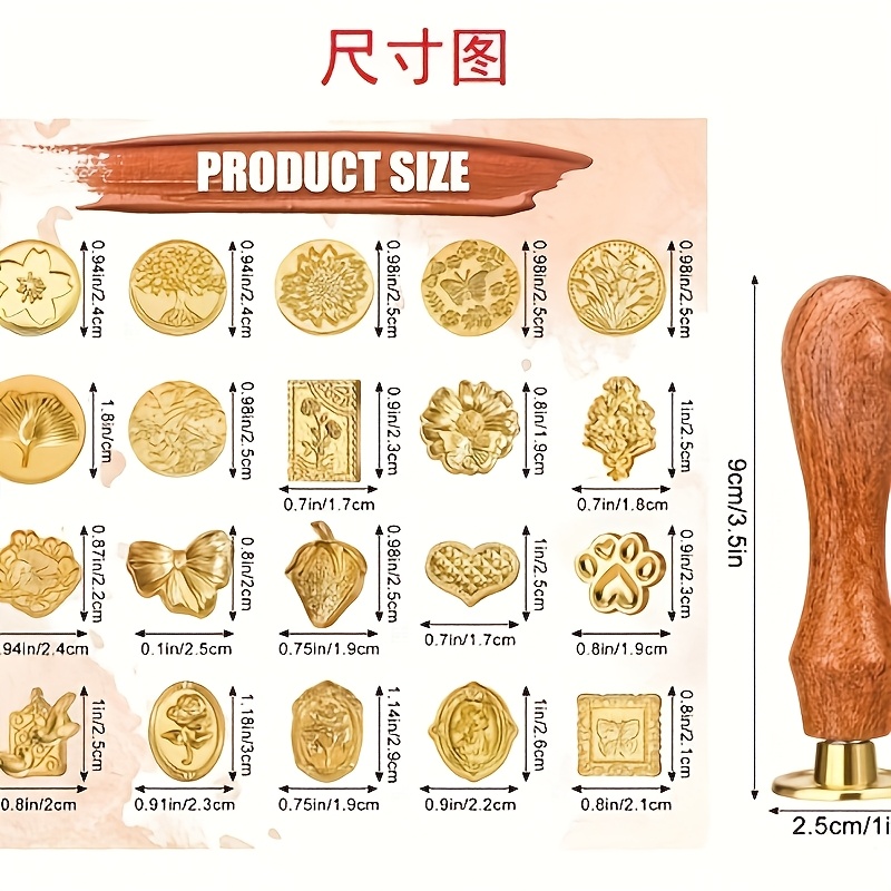 21-delige waszegelset met dive - Wax Seal Stamp Set recensie en prijs