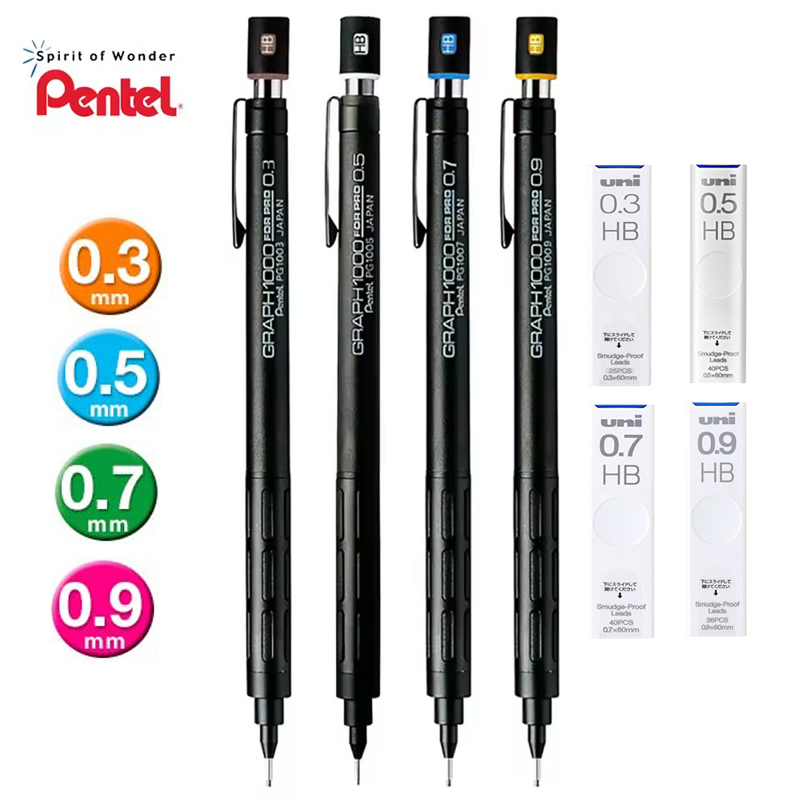 Pentel PG1000 Grafiek voor PRO - Pentel Pen Energel recensie en prijs