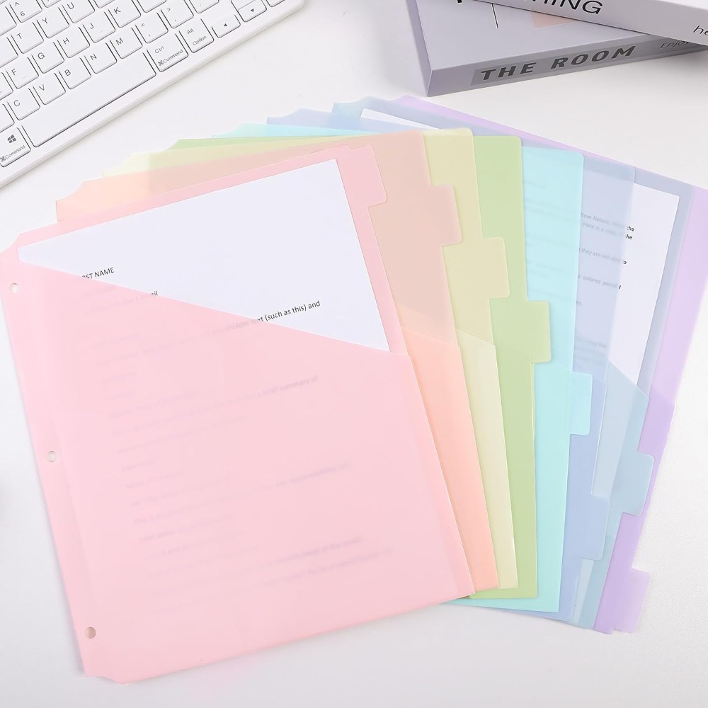 8 stuks A4 Pastelkleurige Ring - Tab Divider A4 recensie en prijs