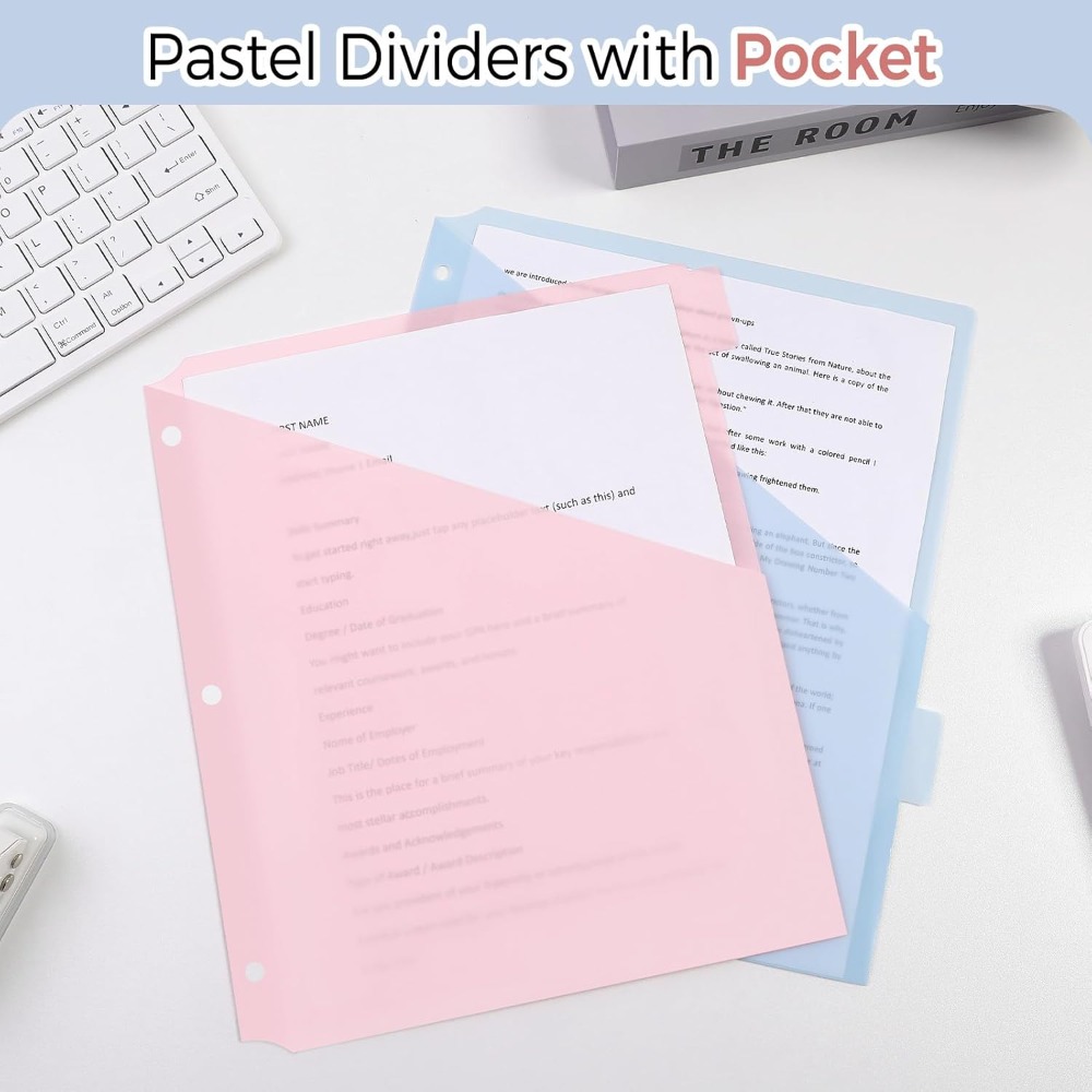 8 stuks A4 Pastelkleurige Ring - Tab Divider A4 recensie en prijs