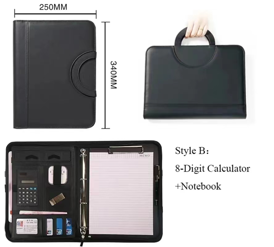 PU-leer A4 rits rekenmachine b - Binder A4 Lever recensie en prijs