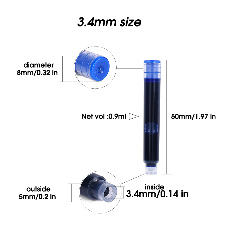 50 stuks Vulpen Inktcartridge  - Fountain Pen Bottled Ink recensie en prijs